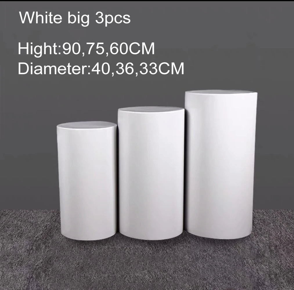 Round Cylinder Pedestal Display Cake Rack for Elegant Events