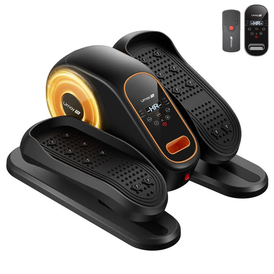Quiet Portable Under Desk Elliptical for Seniors Electric Seated Leg Exerciser with Remote Compact Training Machine