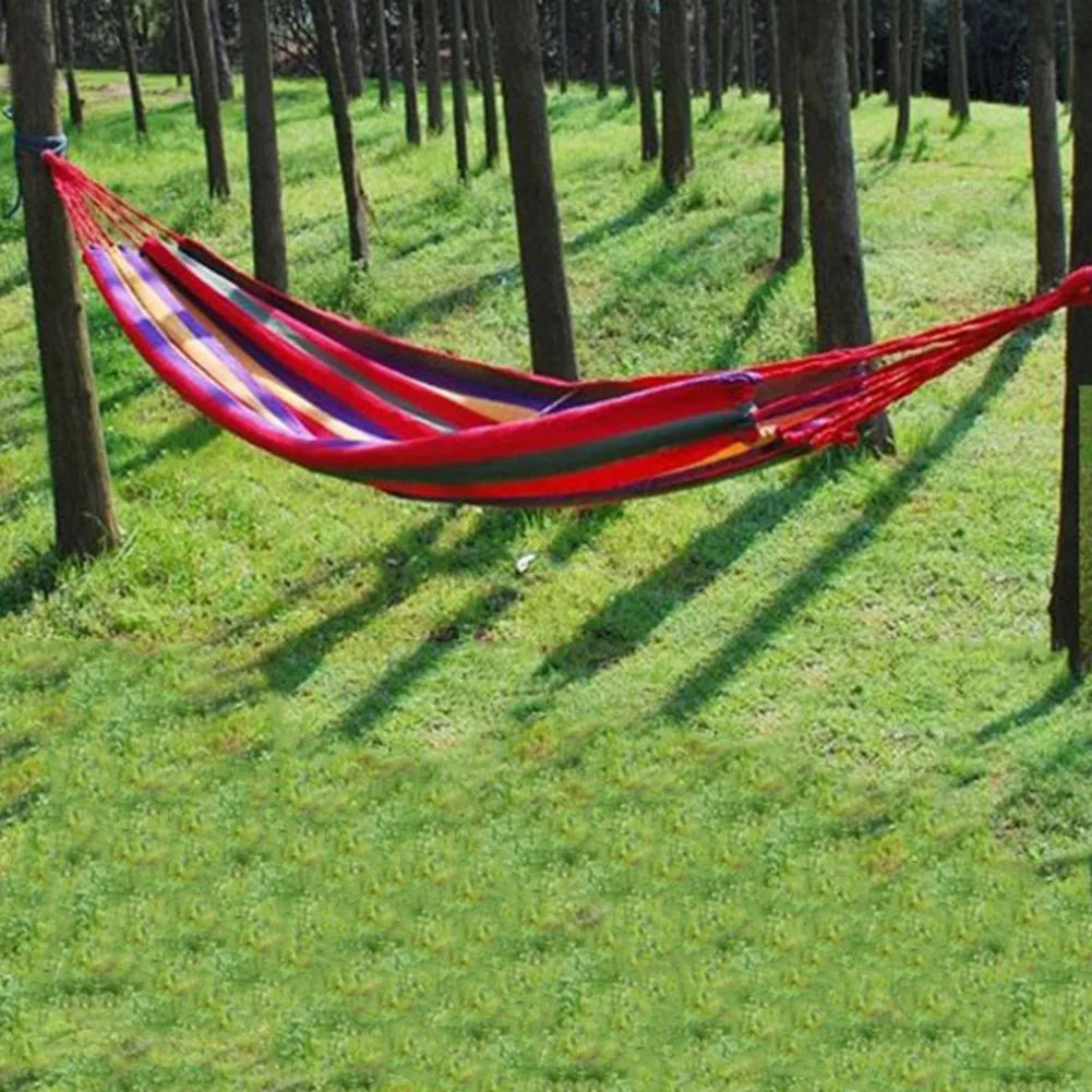 1-2 Person Fabric Hammock with Tree Straps 264lbs Capacity