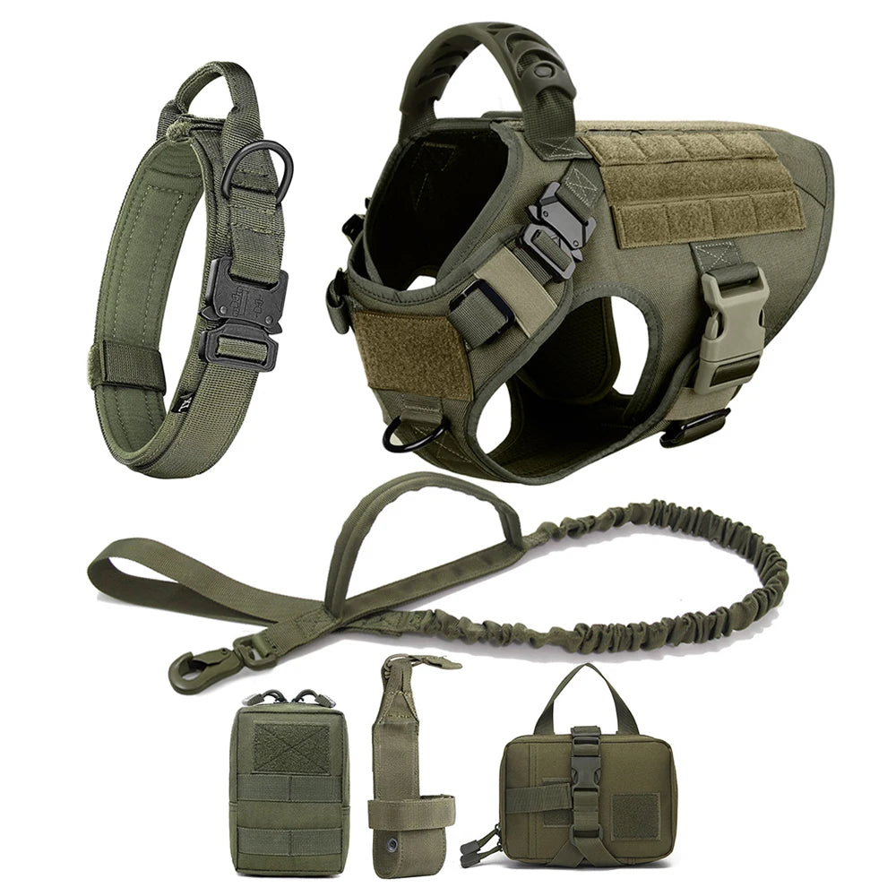 Large Dog Harness And Leash Set Pet German Shepherd Malinois Training