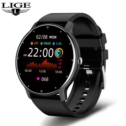 LIGE Smart Watch for Men with Touch Screen and Bluetooth Connectivity