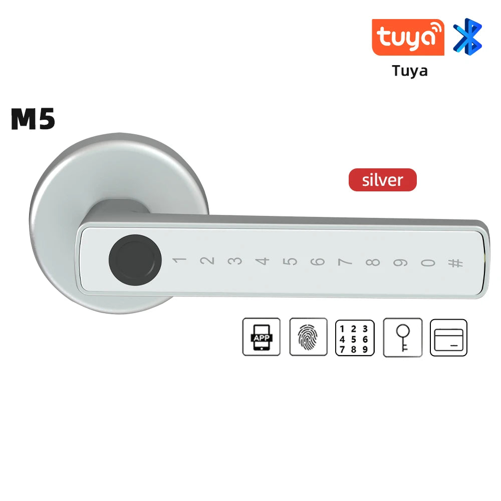 RAYKUBE M5 Smart Fingerprint Door Lock with Multiple Unlock Options