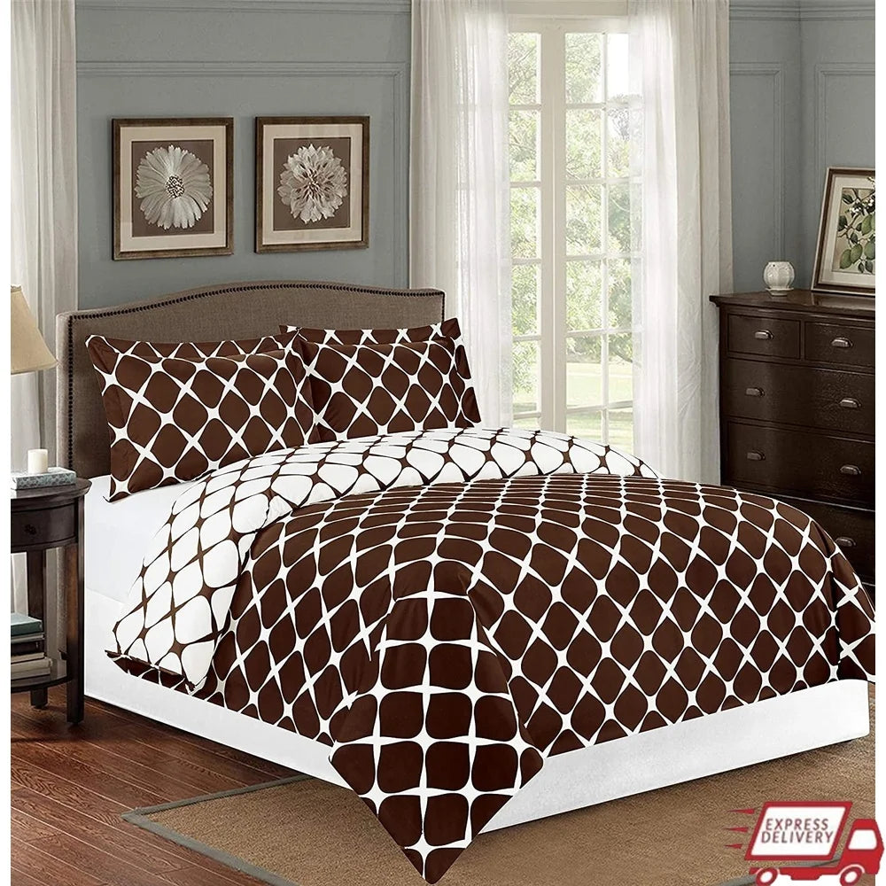 Silky Soft Duvet Cover Set With Button Closure Pillow Shams