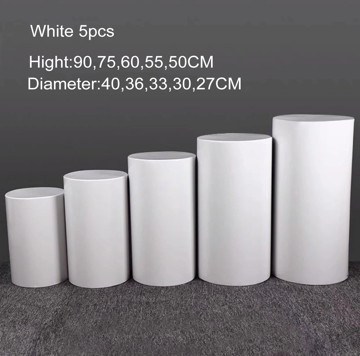 Round Cylinder Pedestal Display Cake Rack for Elegant Events