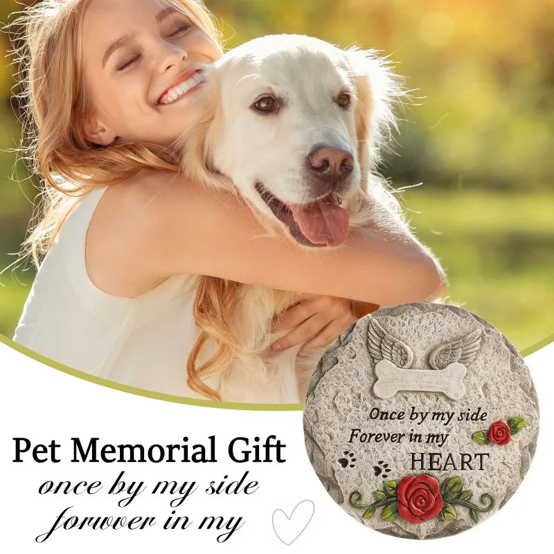 Pet Memorial Stone for Beloved Dog or Cat Remembrance