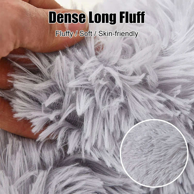 50-100cm Calming Donut Bed For Dog and Cat Super Soft Plush