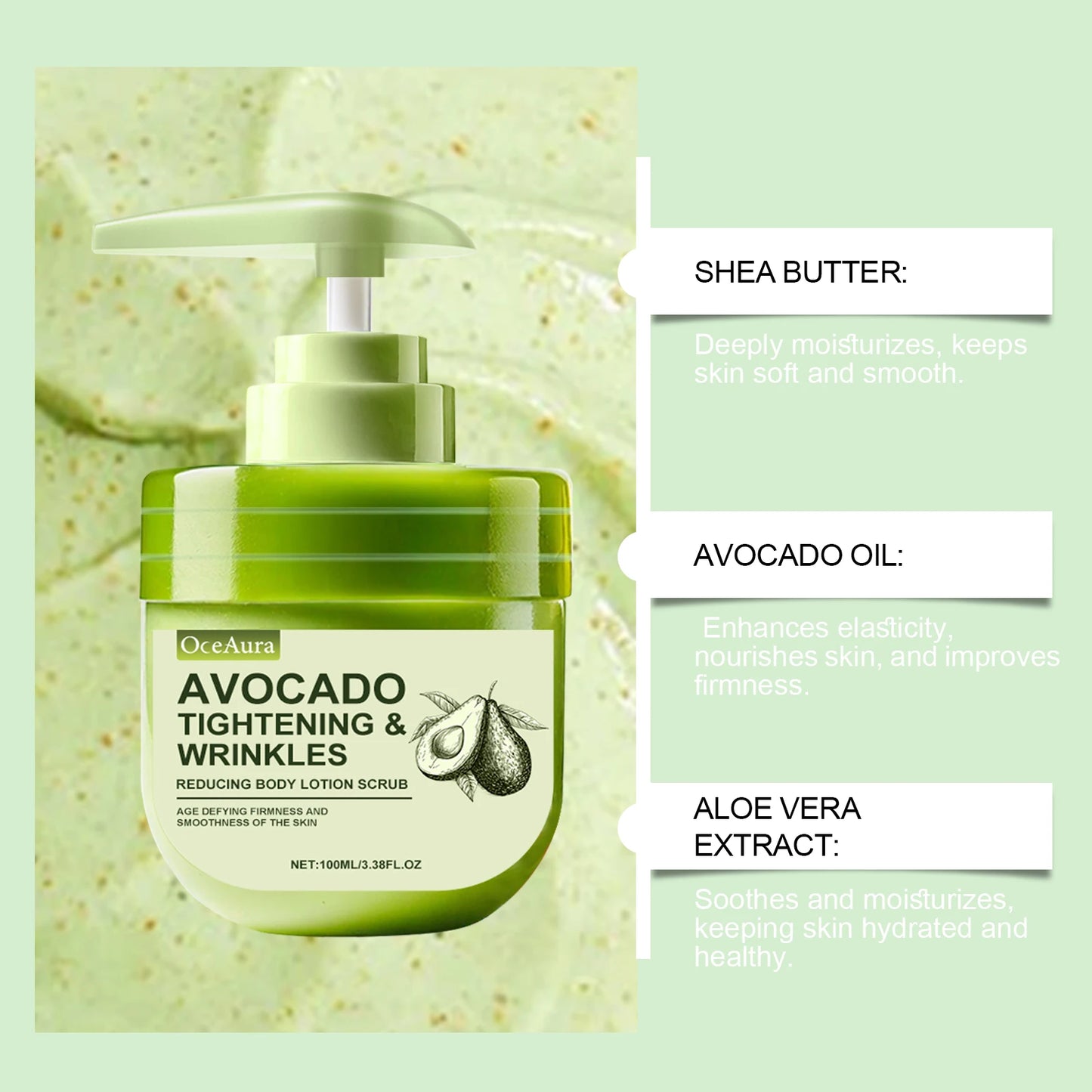 Avocado Body Lotion Brightening Hydration And Exfoliation