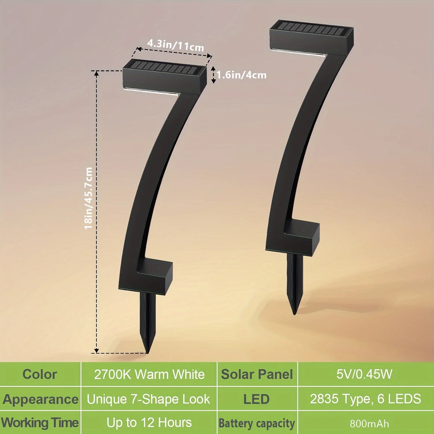 6Pack Bright Solar Outdoor Lights Pathway 12H Garden Lights Auto On Off Yard Walkway