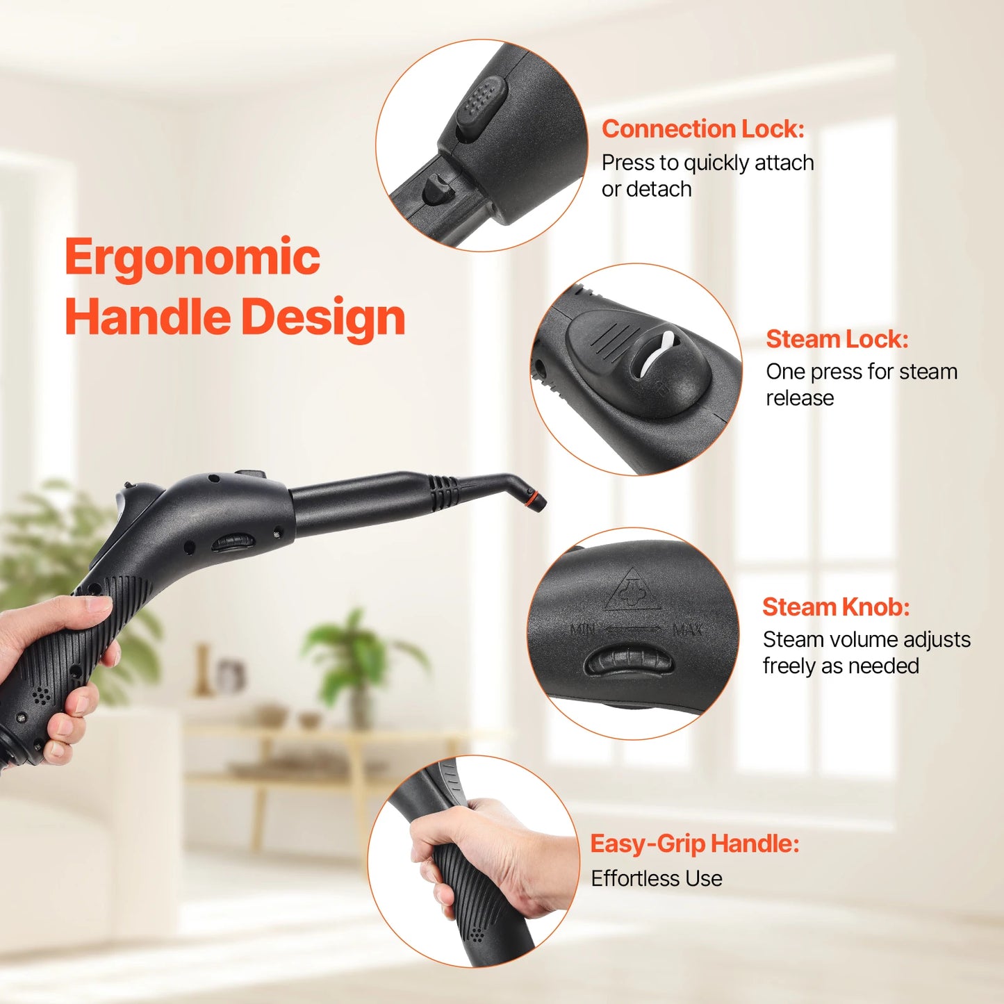 VEVOR Powerful Multipurpose Steam Cleaner for Home and Car