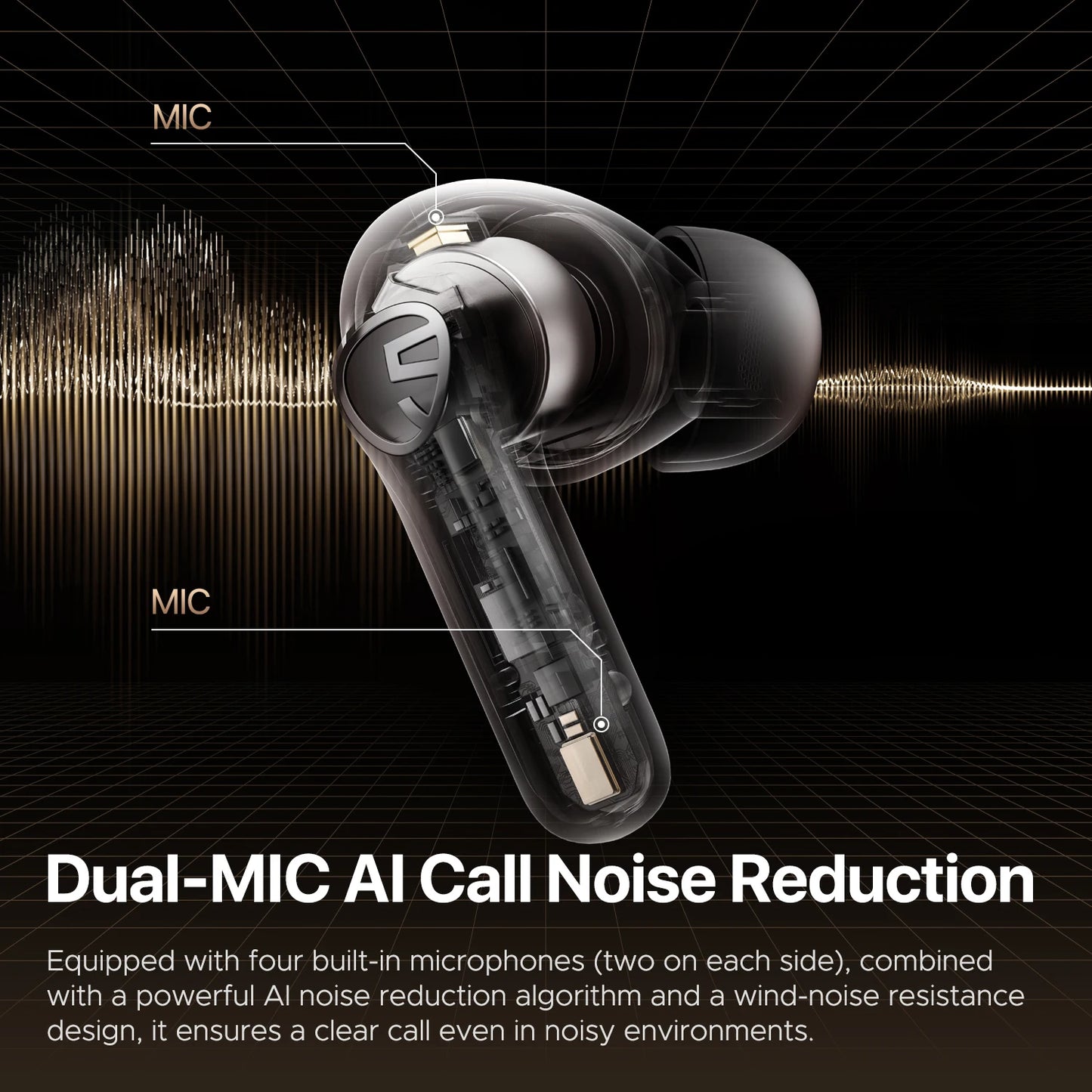 SoundPEATS T3 Pro Wireless Earbuds with Active Noise Cancelling