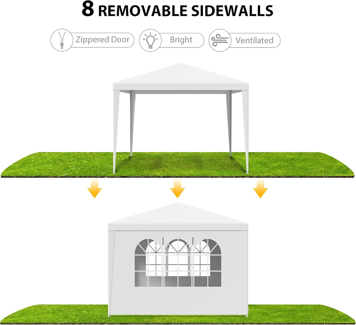 10'x10' Outdoor Canopy Tent Patio Gazebo For Events