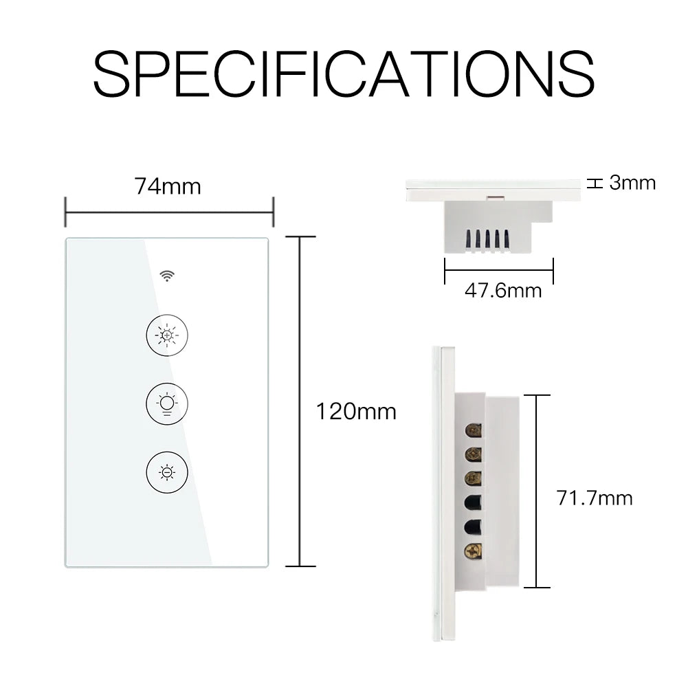 Smart WiFi Light Dimmer Switch Compatible with Alexa and Google