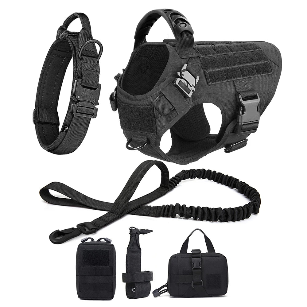 Large Dog Harness And Leash Set Pet German Shepherd Malinois Training