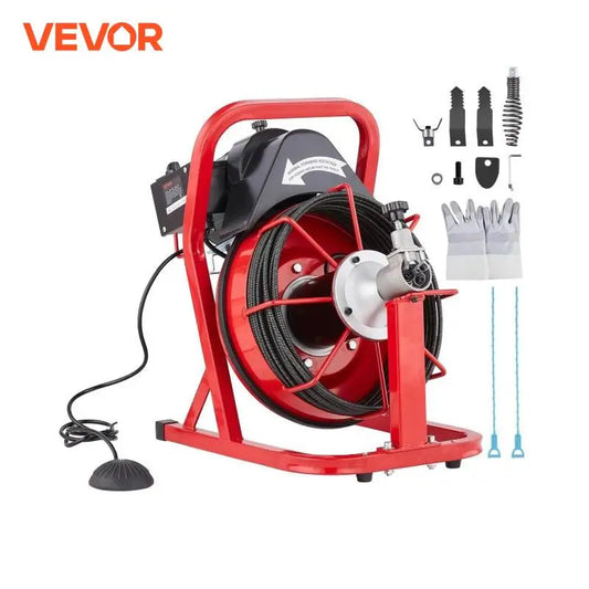 VEVOR Electric Drain Cleaner Machine with Automatic Feeding System