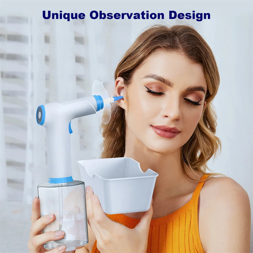 Electric Ear Wax Removal Kit with Light Ear Irrigation and Four Pressure Modes Safe and Effective Ear Cleaning System