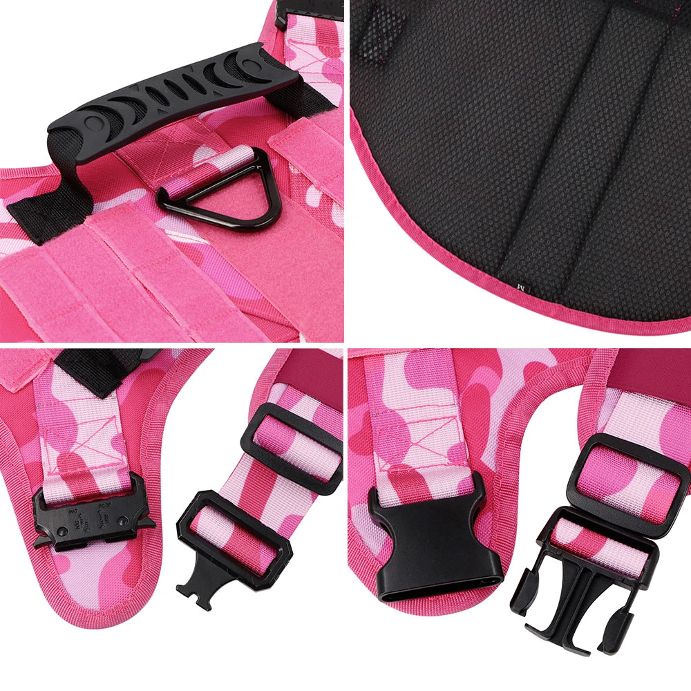 Military Camouflage Dog Harness for Tactical Training and Comfort