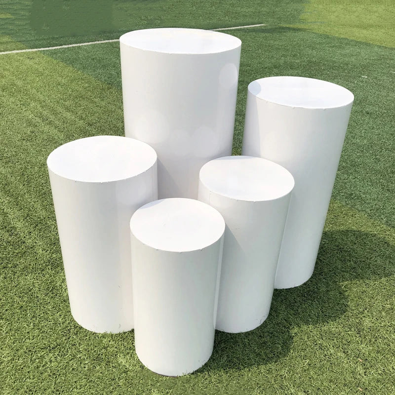 Round Cylinder Pedestal Display Cake Rack for Elegant Events