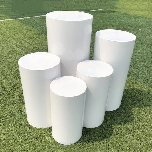 Round Cylinder Pedestal Display Cake Rack for Elegant Events