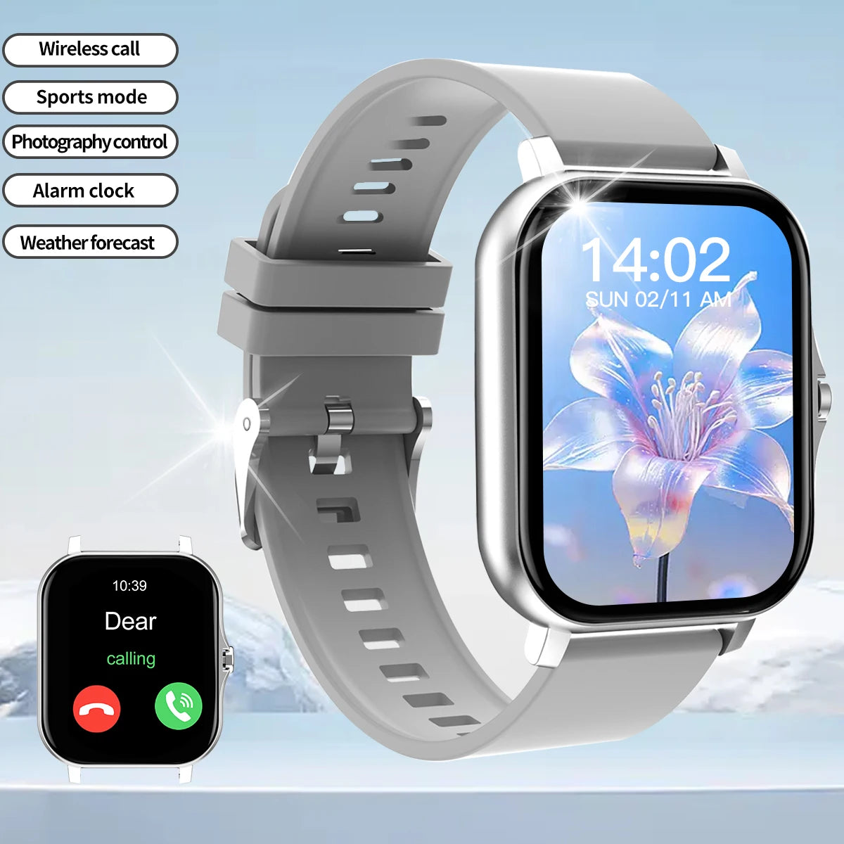 Smart Watch Bluetooth Call Smartwatch Touch Dial Music Fitness