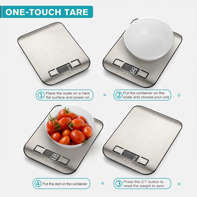 ULTREAN Digital Kitchen Scale with LCD Display and Tare Function