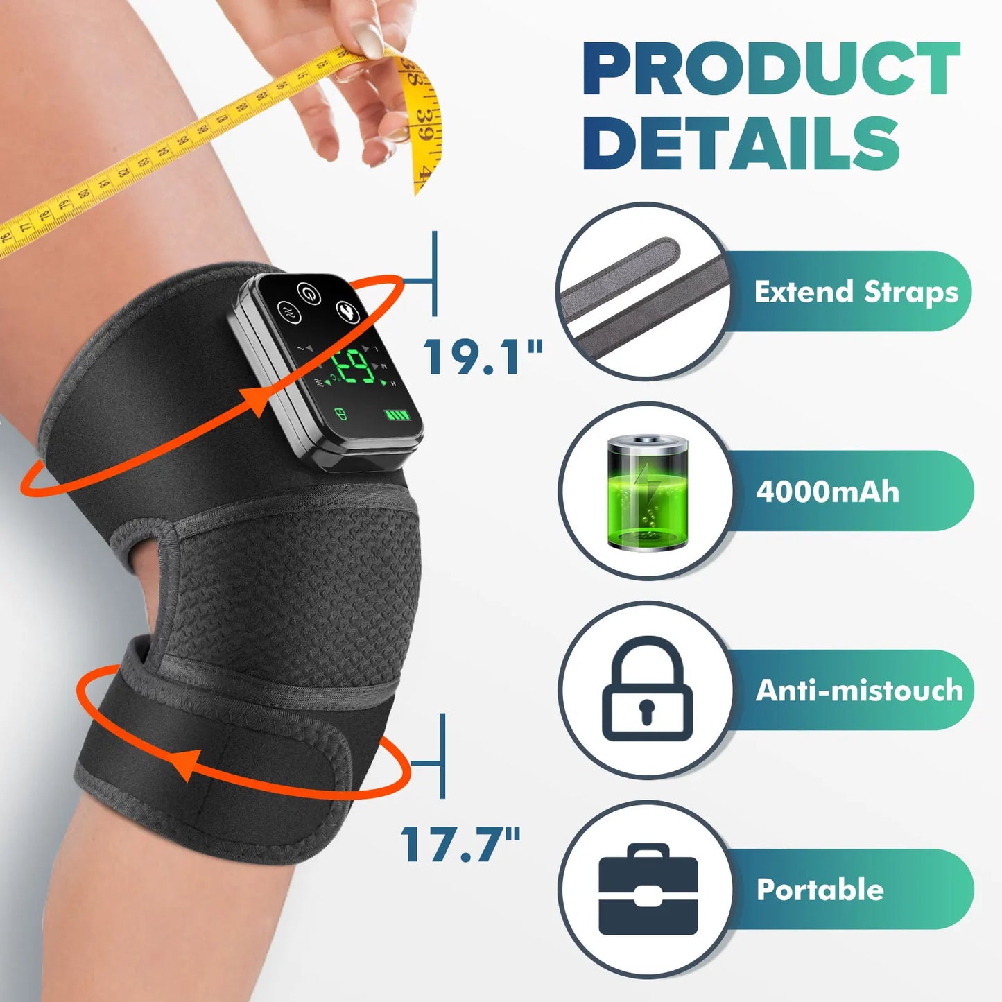Knee Heating Massager for Joint Pain Relief and Relaxation