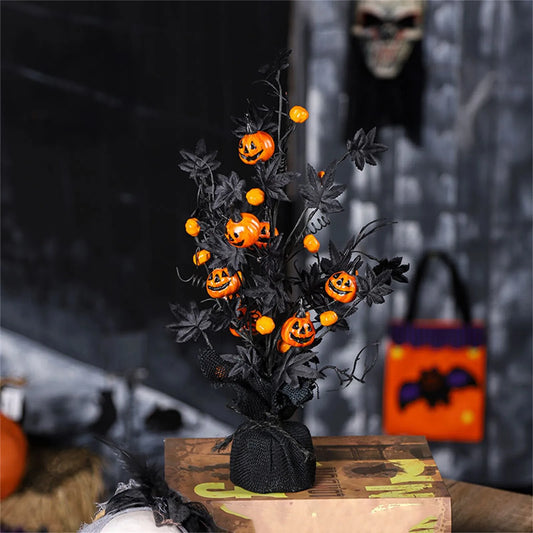 Scary Black Maple Leaf Tree Halloween Decorations for Home