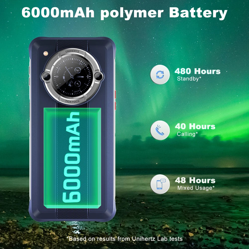 Unihertz Ticktock E 6000mAh Battery 6.5 Inch Android 12 Smartphone