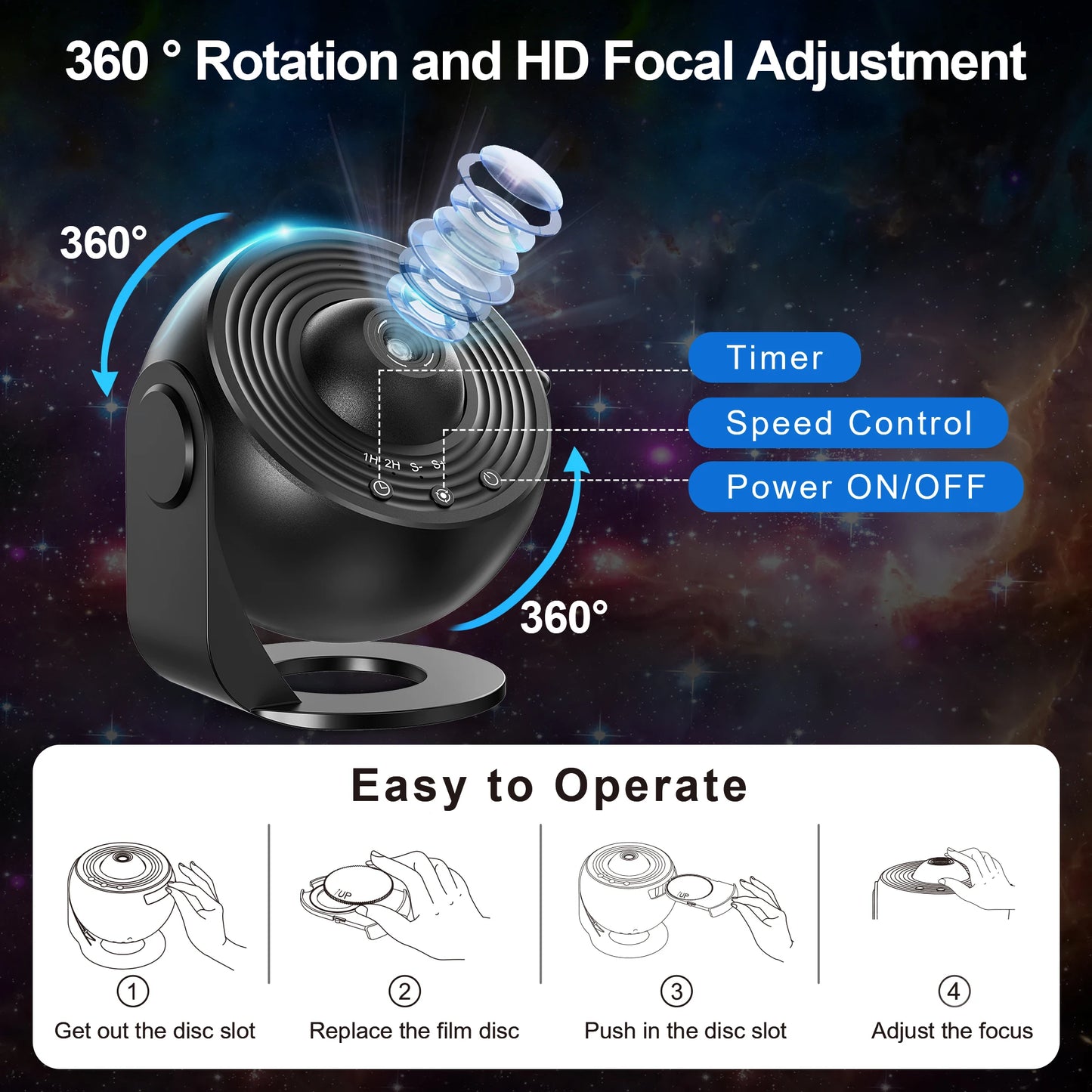 Galaxy Projector Planetarium Star Projector Night Light
