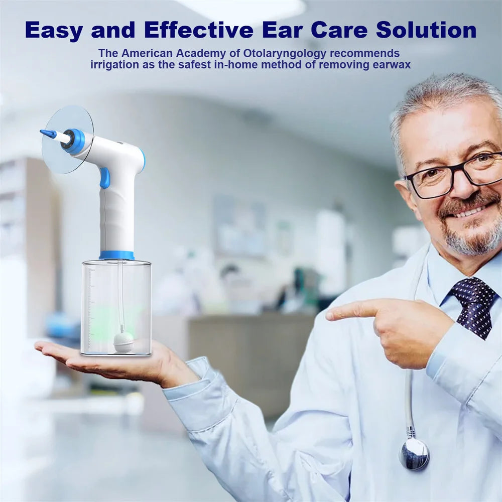 Electric Ear Wax Removal Kit with Light Ear Irrigation and Four Pressure Modes Safe and Effective Ear Cleaning System