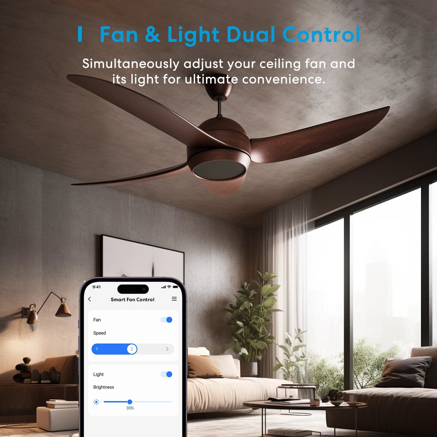 Meross Smart Ceiling Fan Light Switch Compatible With Alexa