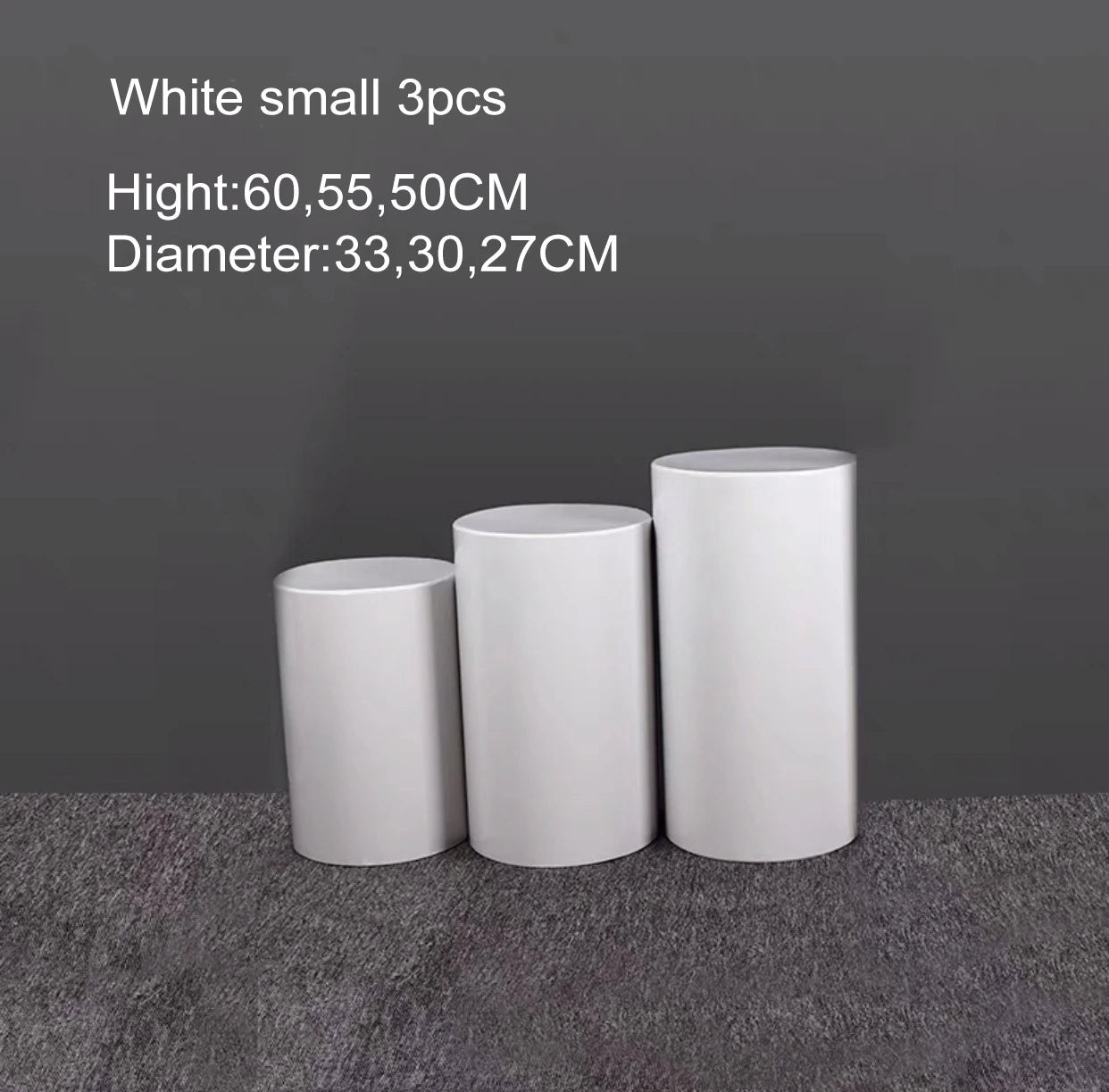Round Cylinder Pedestal Display Cake Rack for Elegant Events