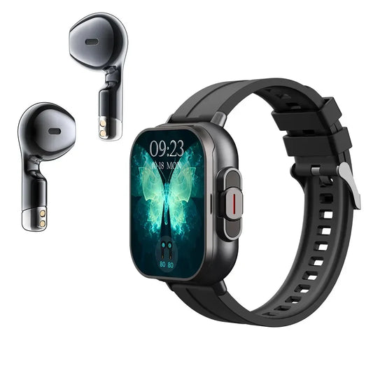 2 in 1 Smartwatch with Earbuds for Sports and Calls