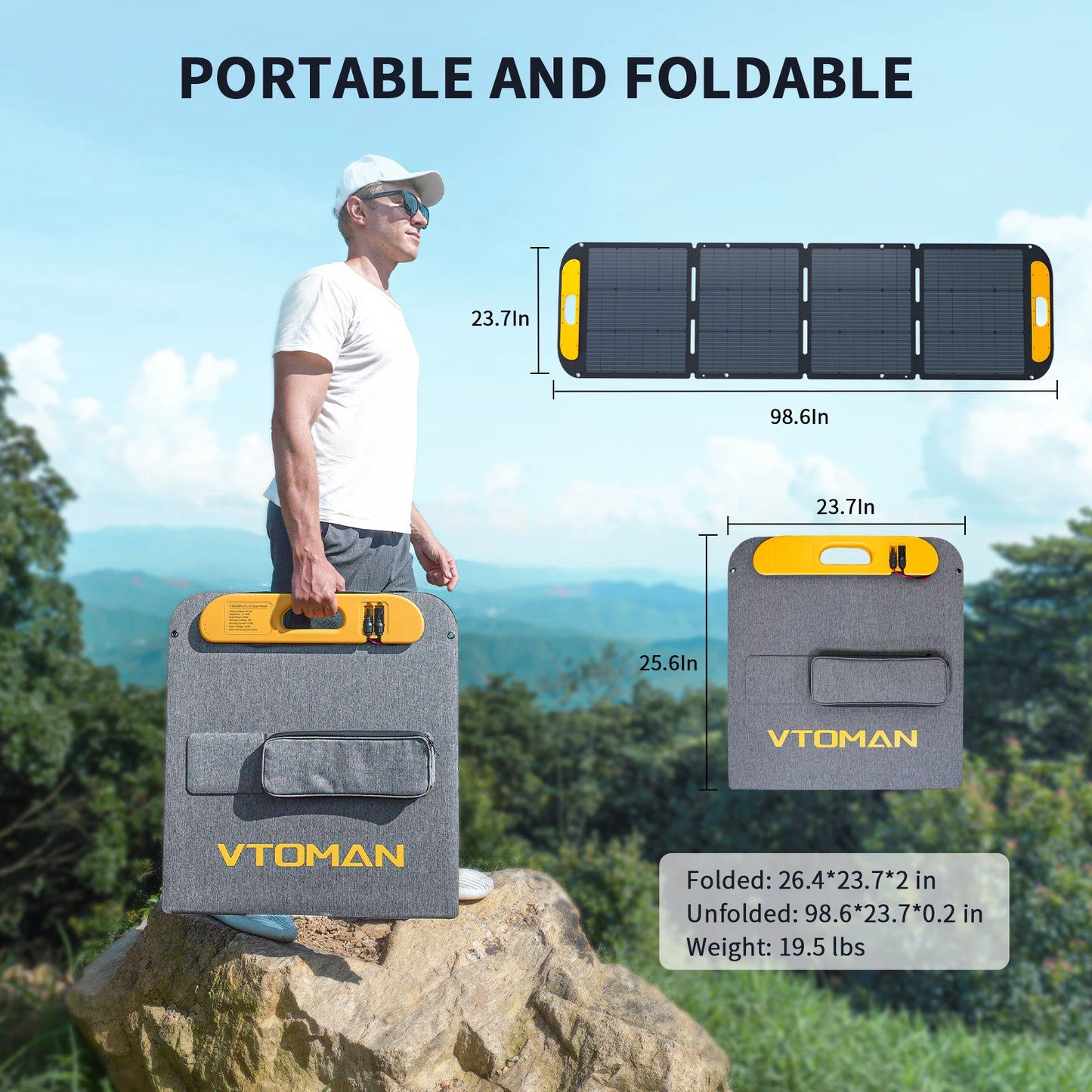 VTOMAN VS220 PRO 220W Solar Panel Kit for Home Use