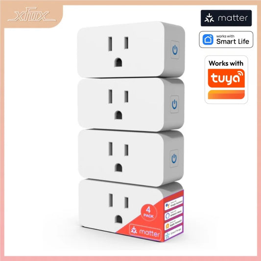 Matter WiFi Mini Smart Socket with Voice Control and Timing