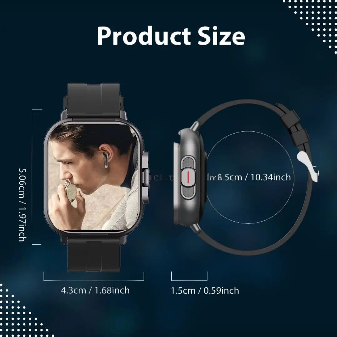 2 in 1 Smartwatch with Earbuds for Sports and Calls