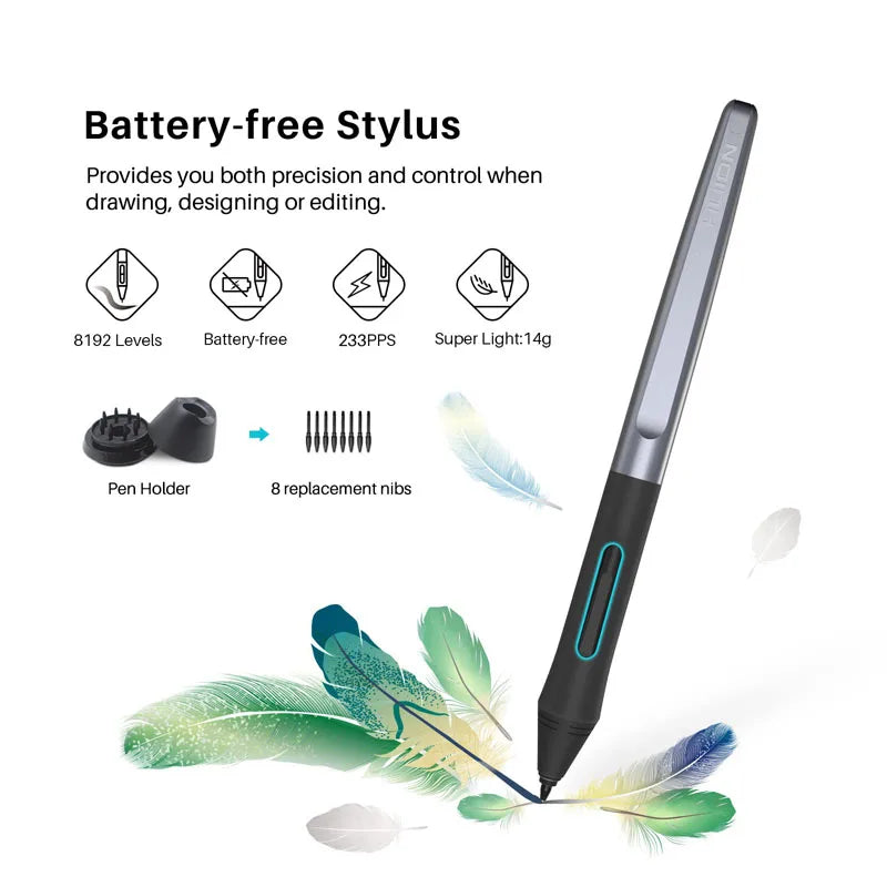 HUION Inspiroy H1060P Graphics Tablet with Battery-Free Stylus