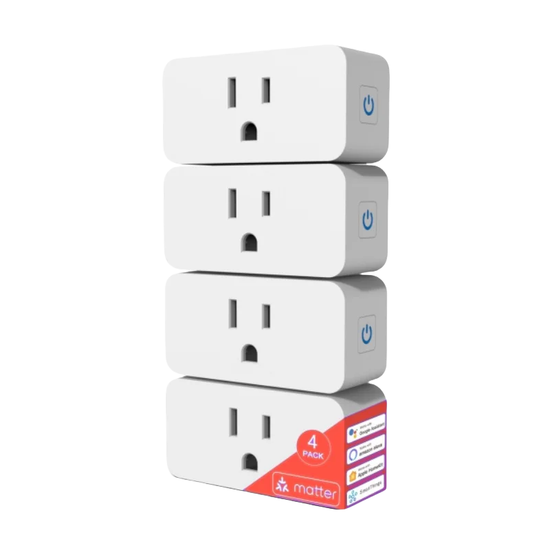 Matter WiFi Mini Smart Socket with Voice Control and Timing