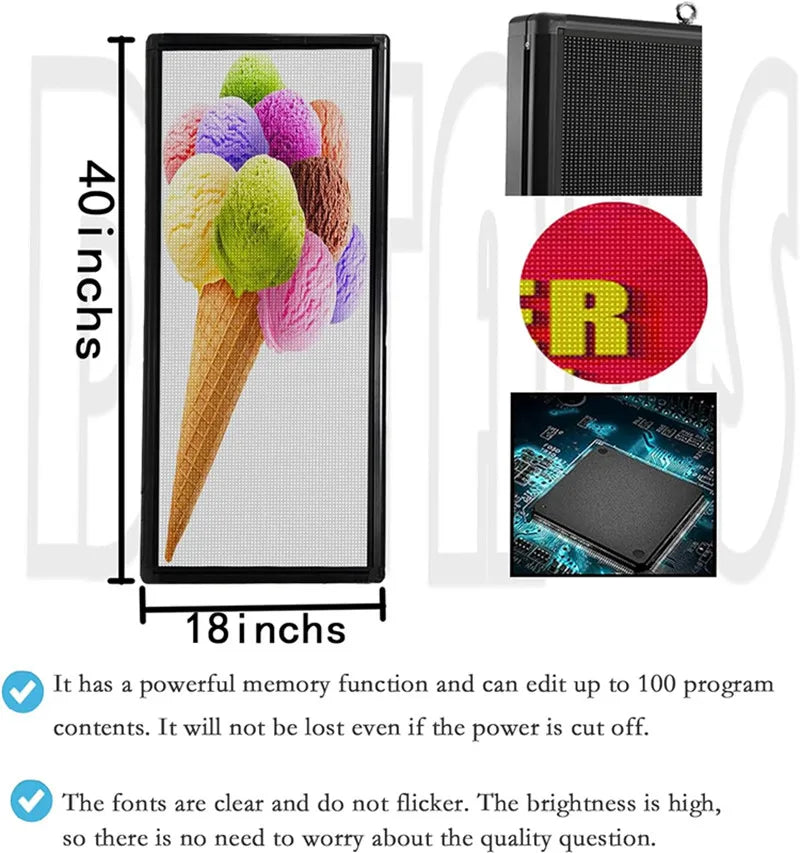Ultra Bright Outdoor LED Scrolling Message Electronic Sign Display