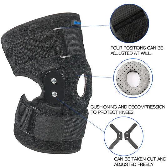 GOUNOD Adjustable Hinged Knee Brace for Pain Relief and Support