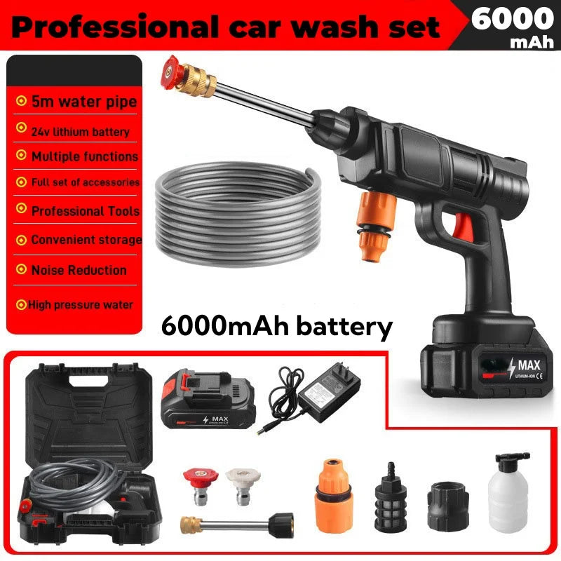 Portable Rechargeable Battery Pressure Washer for Easy Surface Cleaning