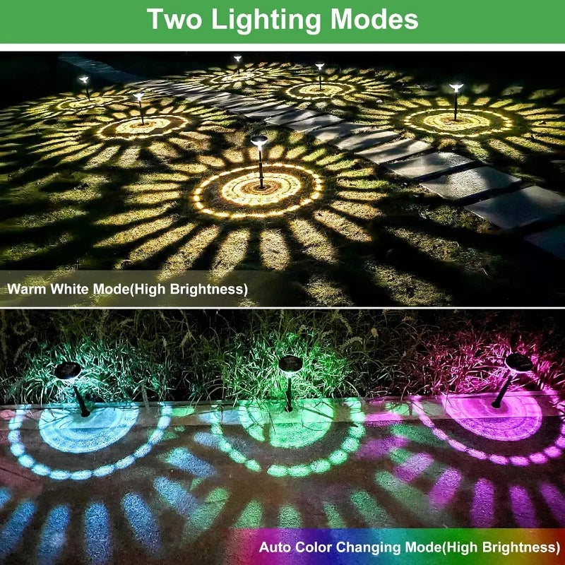 Bright Color Changing Solar Pathway Lights for Outdoor Spaces