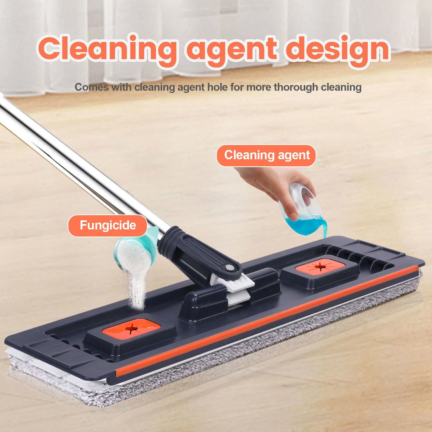 Easy Clean Floor Washing Mop with Separate Water Bucket