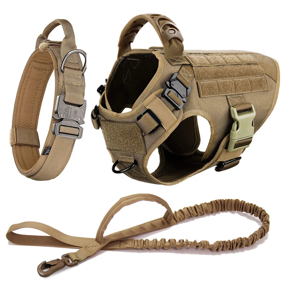 Large Dog Harness And Leash Set Pet German Shepherd Malinois Training