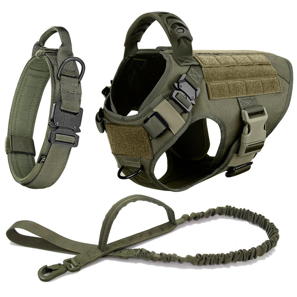 Large Dog Harness And Leash Set Pet German Shepherd Malinois Training