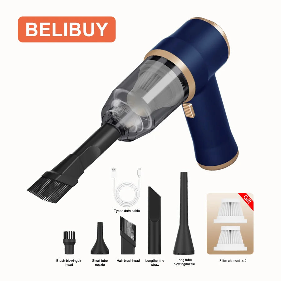 Portable Wireless Car Vacuum Cleaner for Efficient Home Cleaning
