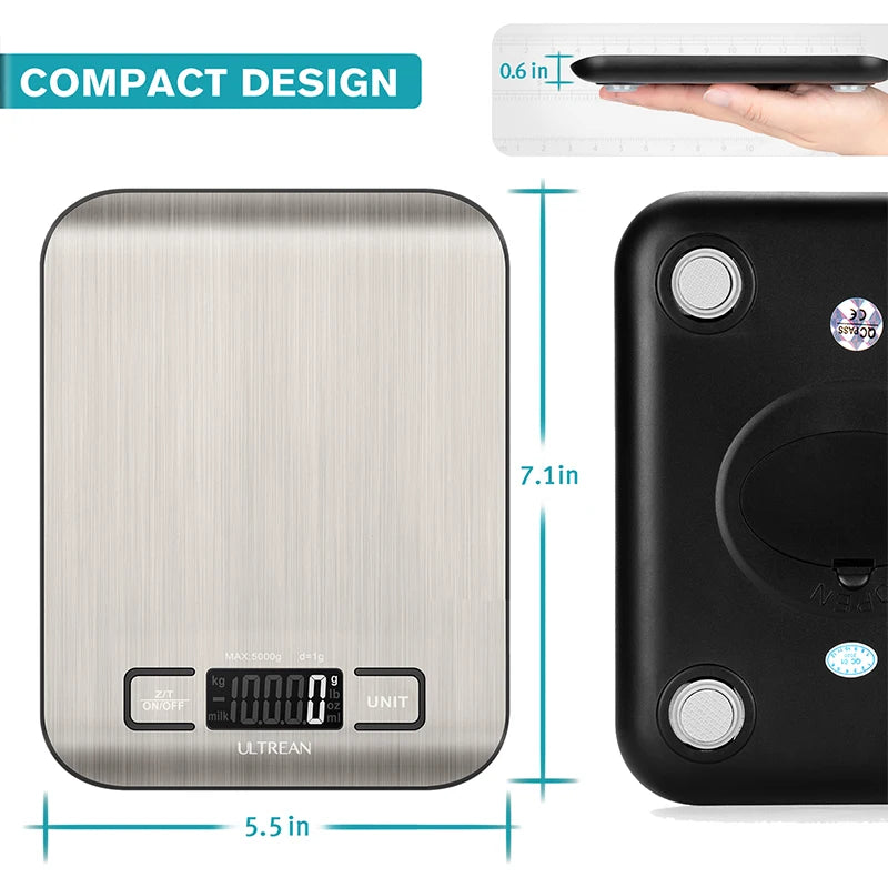 ULTREAN Digital Kitchen Scale with LCD Display and Tare Function