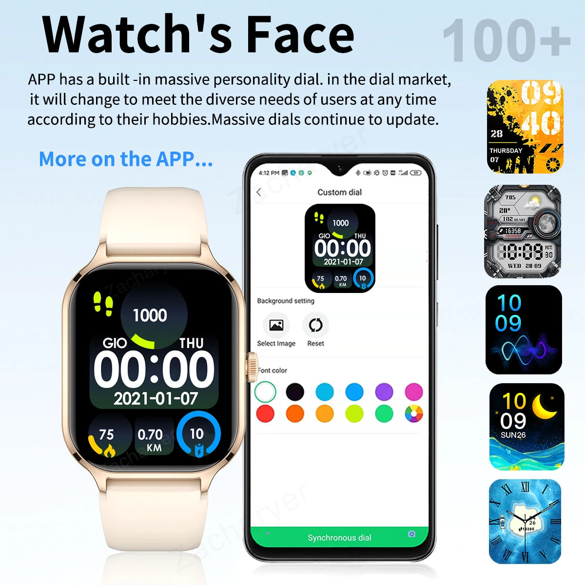 Smart Watch with Wireless Dialing and Multiple Sport Modes